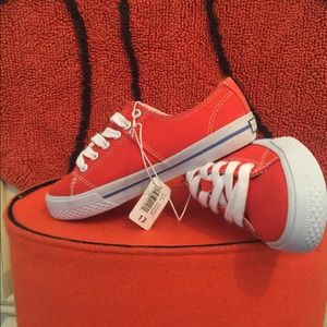 Ruum Orange Canvas Sneakers. Never worn.